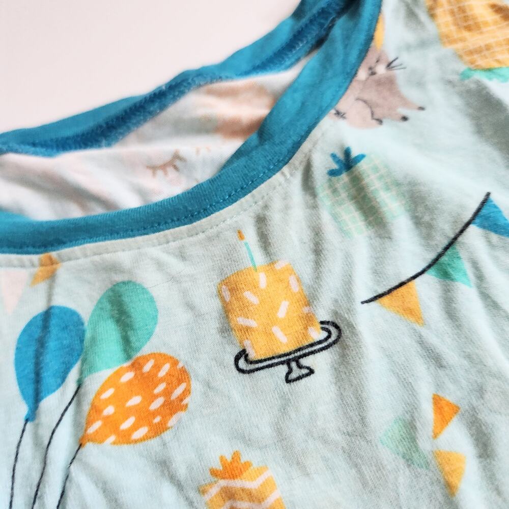 Little Sleepies Blue Party Animals Bamboo Viscose Pajama Set Size 18-24 months - Picture 5 of 6